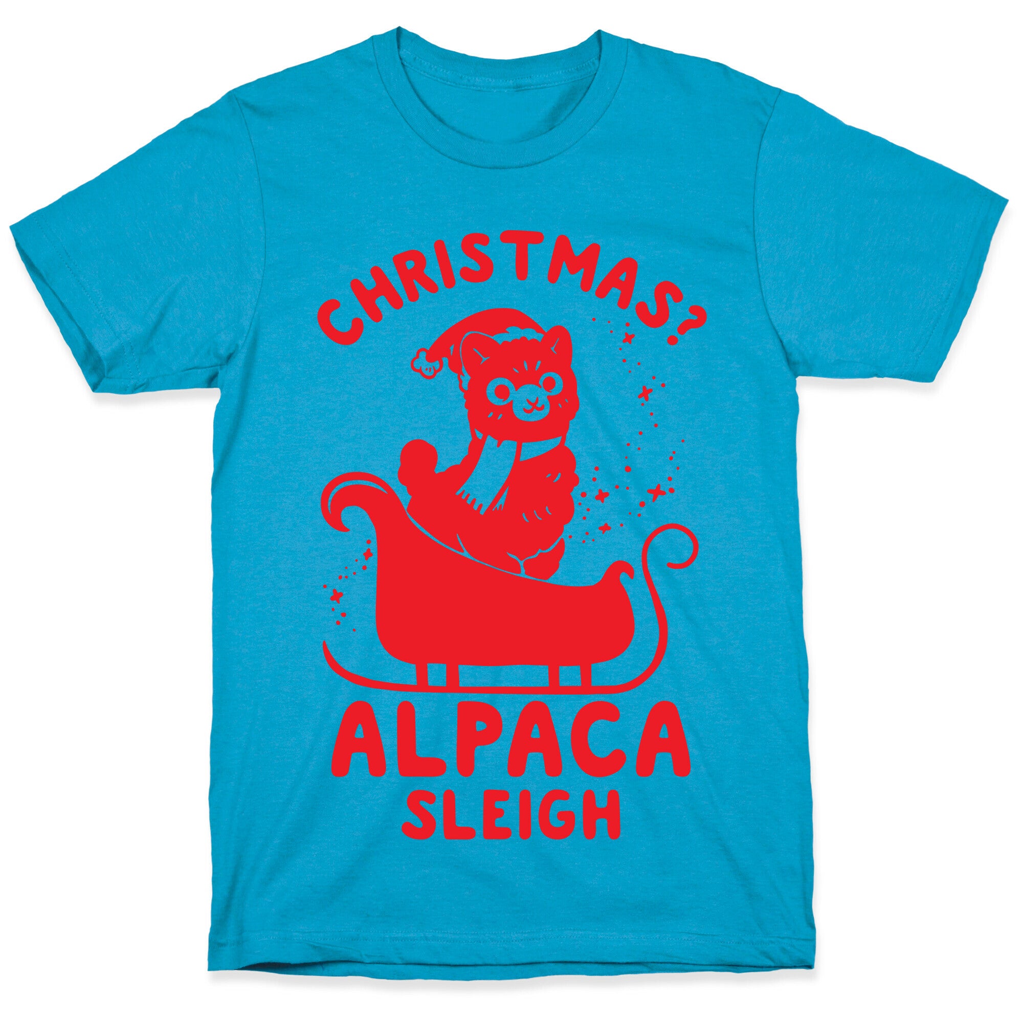 Christmas Alpaca Sleigh Unisex Triblend Tee